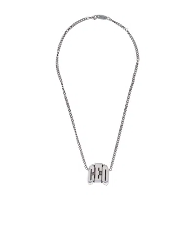 Balenciaga Ceo Pendant Necklace In Gray