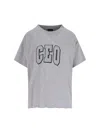 Balenciaga Ceo Asymmetrical Crewneck T-shirt In Gray