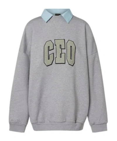Balenciaga Ceo Team Cotton Fleece Sweatshirt In Multi