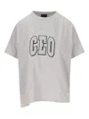 Balenciaga Ceo Team Logo-embroidered T-shirt In Gray