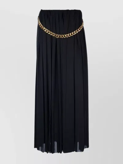 BALENCIAGA CHAIN DETAIL PLEATED MIDI SKIRT