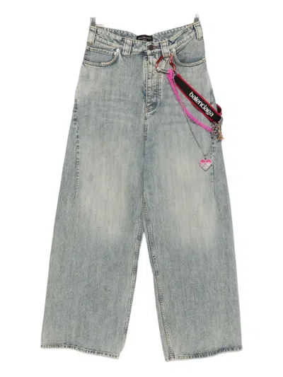 Balenciaga Chain-embellished Jeans In Gray