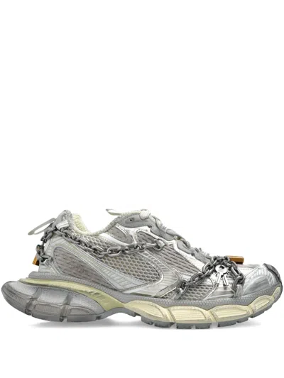 Balenciaga Chain-embellished Sneakers In Gray