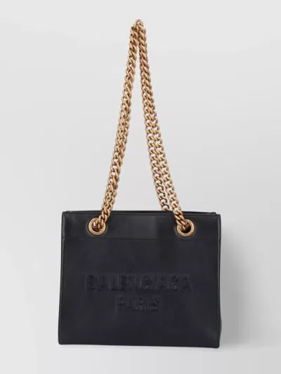 Balenciaga Chain Strap Tote Bags With Gold-tone Hardware In Black  