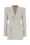 Balenciaga Cashmere Blazer Double Breasted Peak Lapels In Multi