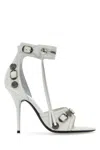 Balenciaga White Cagole Sandals With Studs