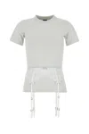 Balenciaga White Lingerie T-shirt In Gray