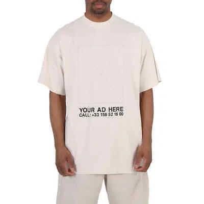 Pre-owned Balenciaga Chalky White Oversized Logo Cotton T-shirt, Brand Size 2 (medium)