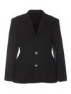 Balenciaga Single-breasted Hourglass Jacket In Black