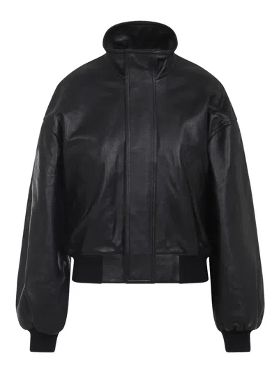 BALENCIAGA CHAQUETA DE CUERO - NEGRO