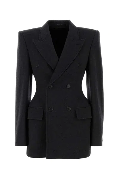Balenciaga Cashmere Blend Blazer Tailored Silhouette In Black