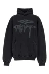 Balenciaga 3b Liquified Black Faded Sweatshirt In Black