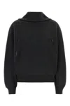 Balenciaga Women Charcoal Wool Sweater In Gray