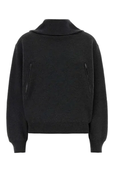 BALENCIAGA BALENCIAGA CHARCOAL WOOL SWEATER