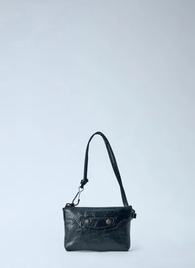 Balenciaga Charm Le City Zipped Pochette In Red