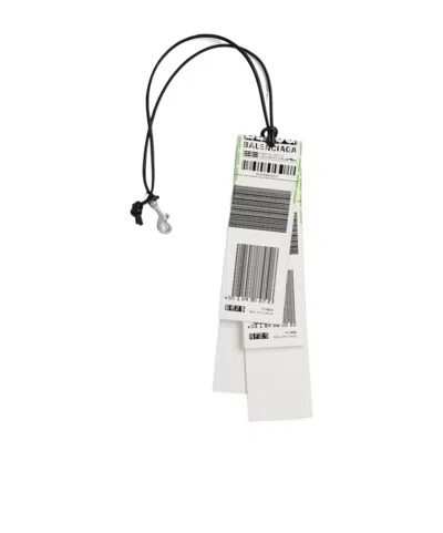 Balenciaga Charm/keychain Baggage Sticker  In White/black/green