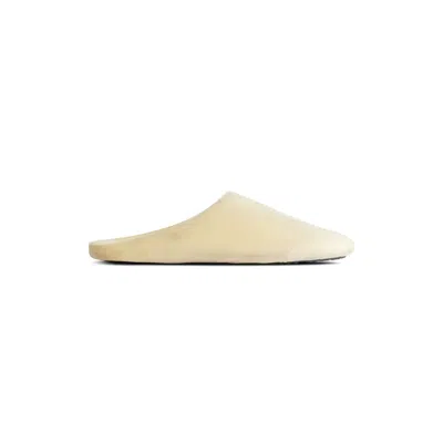 Balenciaga Chateau Flat Velvet Car Shoes For Men In White