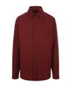 Balenciaga Check-pattern Long-sleeve Shirt In Brown