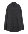 Balenciaga Check Shirt In Black