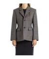 Balenciaga Checked Casual Jacket In Black
