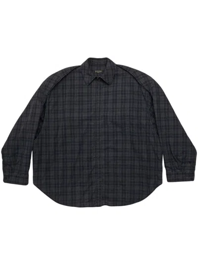Balenciaga Checked Flannel Shirt In Multi