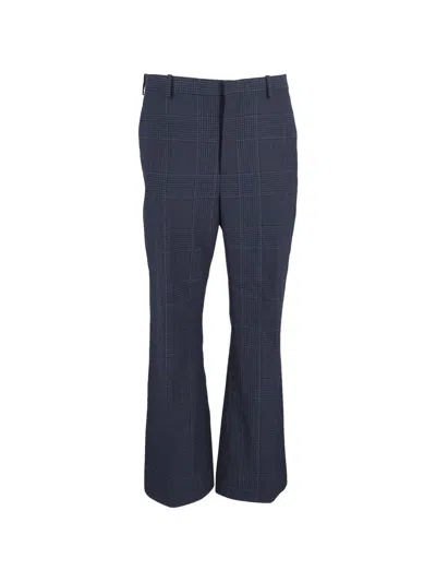 Pre-owned Balenciaga Checked Trousers In Blue