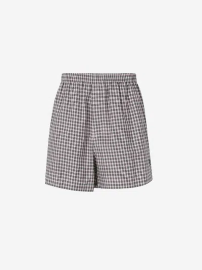 Balenciaga Embroidered Poplin Bermuda Shorts In Multi