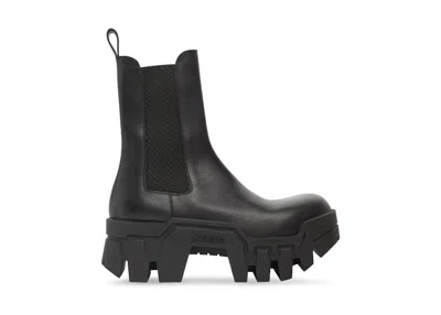 Pre-owned Balenciaga Chelsea Bulldozer 80mm Boots Matte Calkskin (men's) Sneakers In Black