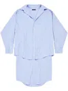 Balenciaga Layered Bb Classic Chemisier Dress In Blue