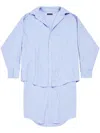 Balenciaga Layered Bb Classic Chemisier Dress In Blue