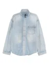 Balenciaga Chest-pocket Shirt In Blue