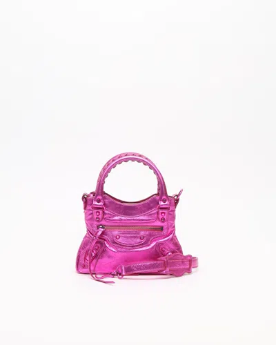 Balenciaga Chevre Mini Classic Metallic Bag