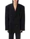 Balenciaga Wool Jacket In Black