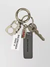 Balenciaga Chic Metal Finish Keyring With Multiple Charms