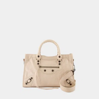 Balenciaga Chic Mini City Purse In Beige In Neutrals