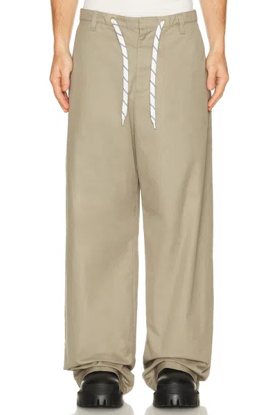 Balenciaga Drawstring-waist Trousers In Brown