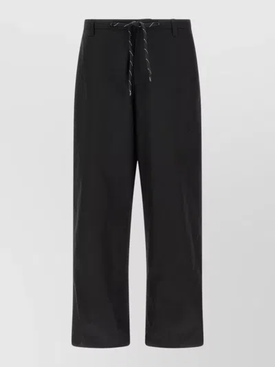 Balenciaga Chino Trousers Belt Loops Button Detail In Black