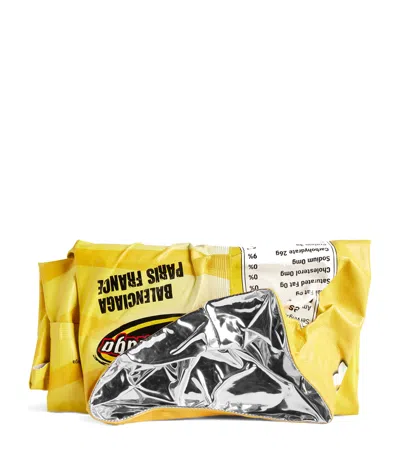 Balenciaga Chips Clutch Bag In Yellow