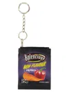 Balenciaga Keyring With Printed Design And Chain In Blue