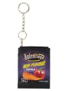 Balenciaga Keyring With Printed Design And Chain In Blue