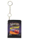 Balenciaga Keyring With Printed Design And Chain In Blue
