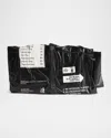 Balenciaga Chips Leather Clutch Wallet In Black