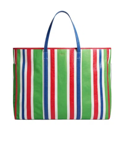 Balenciaga Men's Chatelet Carry All Xl Tote Bag In Green/red/blue/white