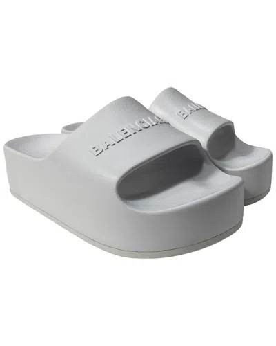 Balenciaga Chunky Platform Rubber Slide In Gray