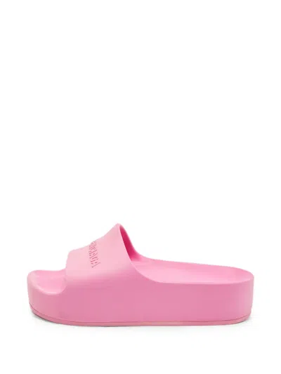 Pre-owned Balenciaga Chunky Pool Slides In Pink