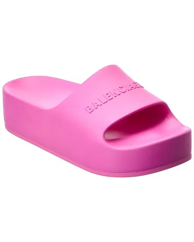 Balenciaga Chunky Rubber Slide In Pink