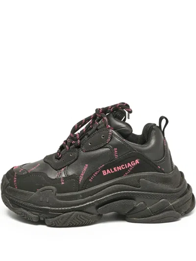 Pre-owned Balenciaga Chunky Sole Logo-print Sneakers