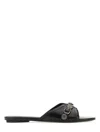 Balenciaga Open-toe Sandals With Decorative Buckle Detail In Black