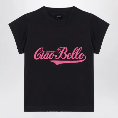 Balenciaga Ciao Bello T-shirt In Black