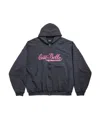 Balenciaga Ciao Bello Large-fit Hooded Sweatshirt In Black
